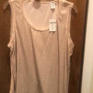 Chico’s sequin tank light pink/peach. Size 3; xl. NWT price reduction